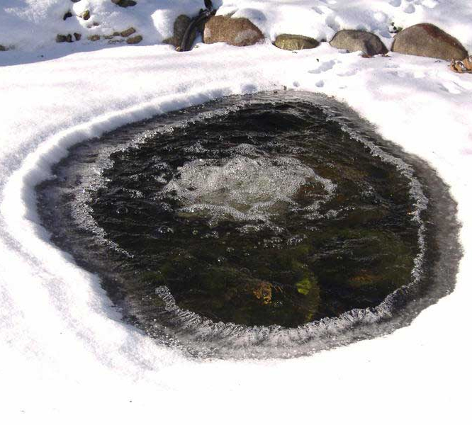 winter pond heater aerator