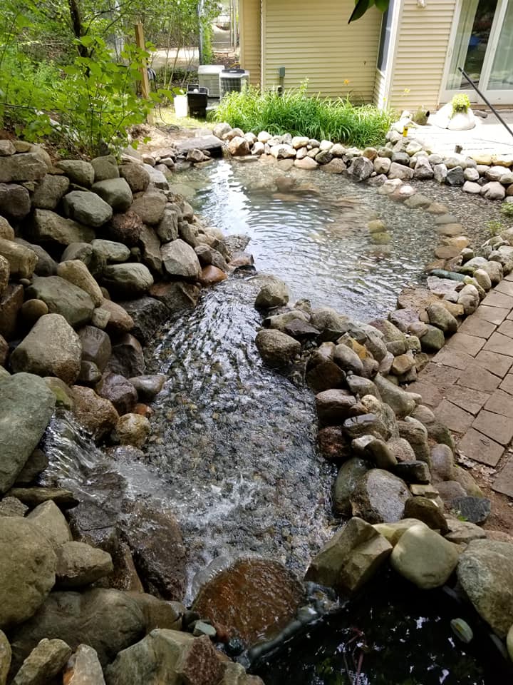 Lots of fun building this new water feature.